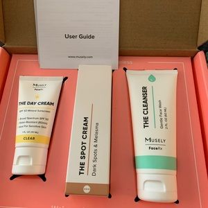 Brand new box set Musely Spot Cream, cleanser and day cream